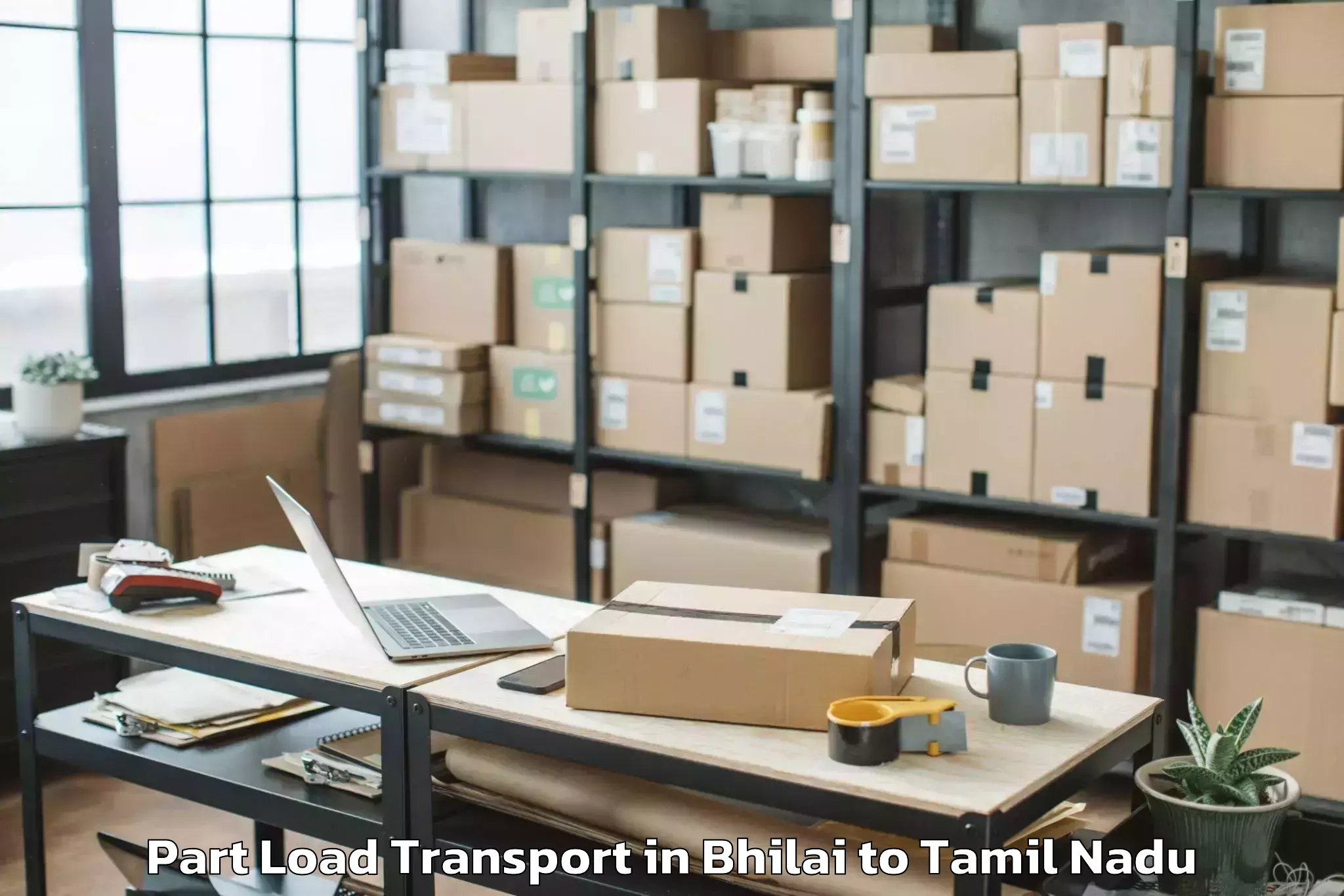 Professional Bhilai to Vedasandur Part Load Transport